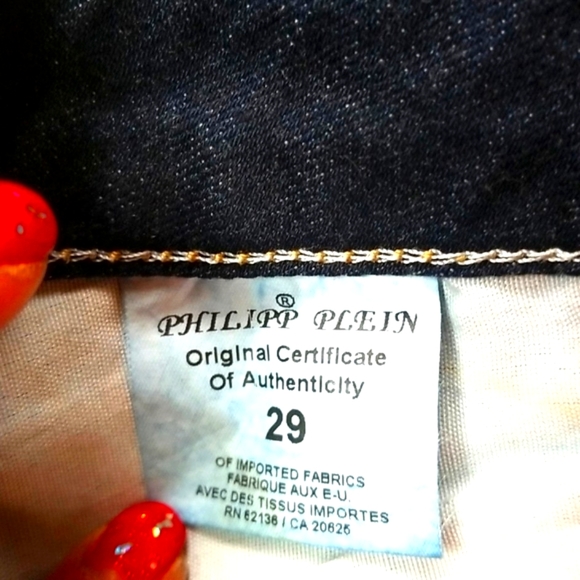 BAMBI PHILIPP PLEIN Glitzy DISNEY Patch Applique Pockets Ltd Ed Denim Jeans 29 - Picture 8 of 16